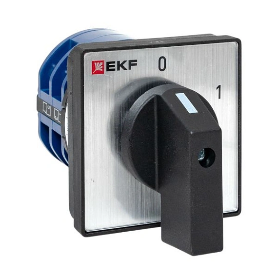 Переключатель кулачковый EKF; 2; полюсов 3; Iu=32 А; схема подключения 1; позиции: 0-1; IP20