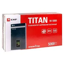 Стабилизатор напряжения EKF Titan релейный; 5000 ВА; 3000 Вт
