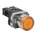 Кнопка EKF XB2; D отверстия= 22 мм; U=230 В; Желтый; с подсветкой; возвратный; Плоская (-ий); IP40
