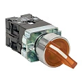 Переключатель EKF XB2; D отверстия= 22 мм; Желтый; с подсветкой; с фиксацией; U=220 В; 3; IP40