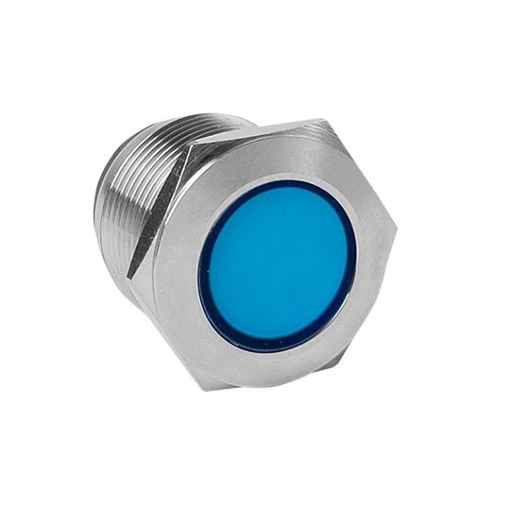 Лампа сигнальная EKF S-Pro67; D отверстия= 19 мм; цвет: Синий; Ue=230 В AC; IP67