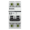 Автоматический выключатель EKF Basic, серия ВА 47-29; I=25 А; хар-ка B; полюсов 2; отключение 4,5 кА