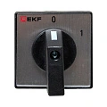Переключатель кулачковый EKF; 2; полюсов 4; Iu=25 А; схема подключения 1; позиции: 0-1; IP20