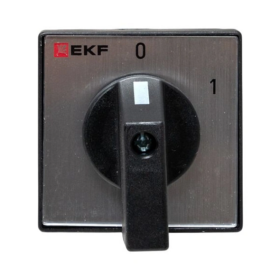 Переключатель кулачковый EKF; 2; полюсов 4; Iu=25 А; схема подключения 1; позиции: 0-1; IP20