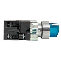 Переключатель EKF XB2; D отверстия= 22 мм; Синий; с подсветкой; с фиксацией; U=220 В; 3; IP40