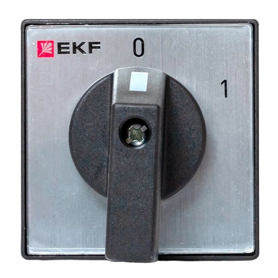 Переключатель кулачковый EKF; 2; полюсов 2; Iu=25 А; схема подключения 1; позиции: 0-1; IP65