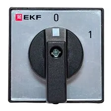 Переключатель кулачковый EKF; 2; полюсов 4; Iu=10 А; схема подключения 1; позиции: 0-1; IP65