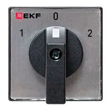 Переключатель кулачковый EKF; 1; полюсов 2; Iu=25 А; схема подключения 4; позиции: 1-0-2; IP65