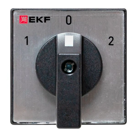 Переключатель кулачковый EKF; 1; полюсов 2; Iu=25 А; схема подключения 4; позиции: 1-0-2; IP65