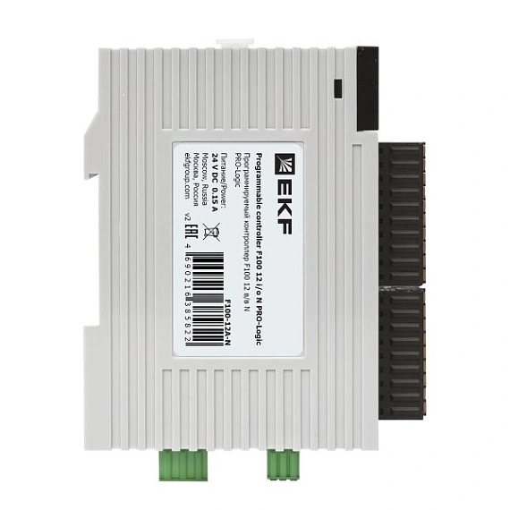 ПЛК EKF PRO-Logic центральный процессор; DI=4; DO=4 NPN; AI=2; AO=2; 1xEthernet, 1xRS-485; c поверко