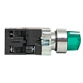 Переключатель EKF XB2; D отверстия= 22 мм; Зеленый; с подсветкой; с фиксацией; U=220 В; 3; IP40