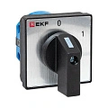 Переключатель кулачковый EKF; 2; полюсов 2; Iu=10 А; схема подключения 1; позиции: 0-1; IP20