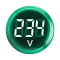 Индикатор значения напряжения EKF ED16-22VD; D отверстия= 22 мм; цвет: Зеленый; Ue=70...500 В AC; IP