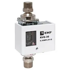 Реле перепада давления EKF RVG-30; IP42; 1/2 дюйма; диапазон=0,05 МПа...0,35 МПа