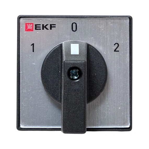 Переключатель кулачковый EKF; 3; полюсов 1; Iu=25 А; схема подключения 2; позиции: 1-0-2; IP20