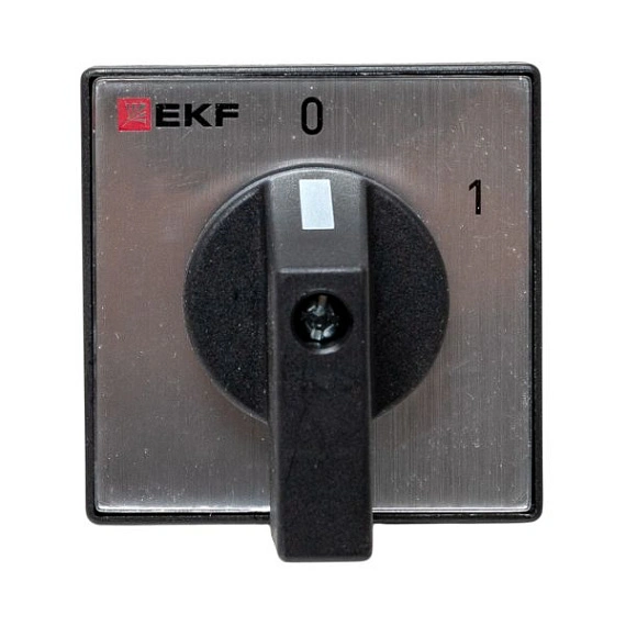 Переключатель кулачковый EKF; 2; полюсов 3; Iu=25 А; схема подключения 1; позиции: 0-1; IP20