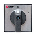 Переключатель кулачковый EKF; 3; полюсов 1; Iu=10 А; схема подключения 4; позиции: 1-0-2; IP20