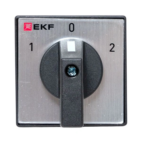 Переключатель кулачковый EKF; 3; полюсов 1; Iu=10 А; схема подключения 4; позиции: 1-0-2; IP20