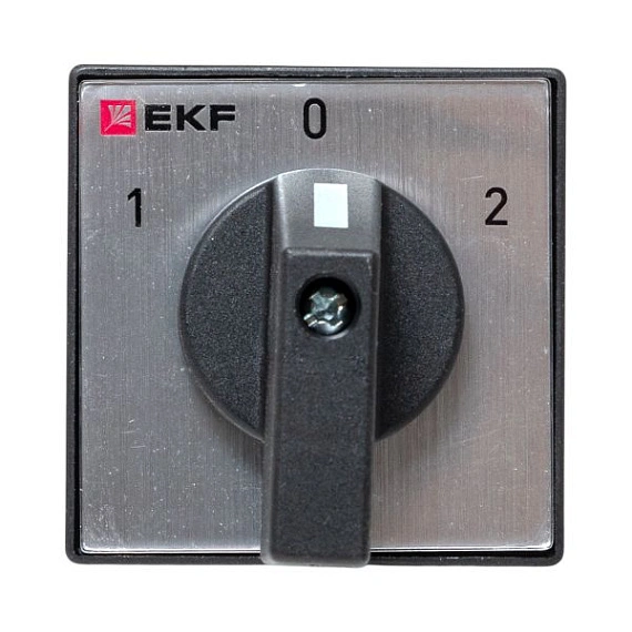 Переключатель кулачковый EKF; 3; полюсов 2; Iu=10 А; схема подключения 4; позиции: 1-0-2; IP20