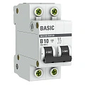 Автоматический выключатель EKF Basic, серия ВА 47-29; I=10 А; хар-ка B; полюсов 2; отключение 4,5 кА