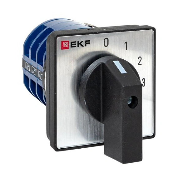 Переключатель кулачковый EKF; 4; полюсов 2; Iu=32 А; схема подключения 1; позиции: 0-1-2-3; IP20