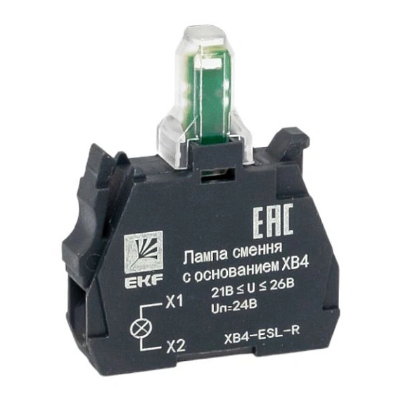 Лампа сменная EKF XB4; цвет: Красный; Ue=24 В AC/DC
