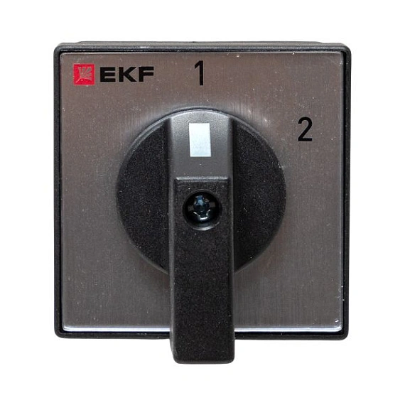 Переключатель кулачковый EKF; 2; полюсов 2; Iu=10 А; схема подключения 5; позиции: 1-2; IP20