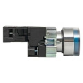 Кнопка EKF XB2; D отверстия= 22 мм; U=24 В; Синий; с подсветкой; возвратный; Плоская (-ий); IP40