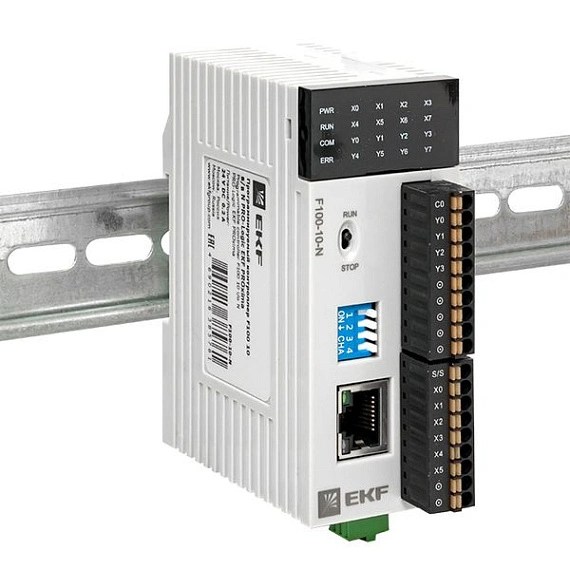 ПЛК EKF PRO-Logic центральный процессор; DI=6; DO=4 NPN; 1xEthernet, 1xRS-485