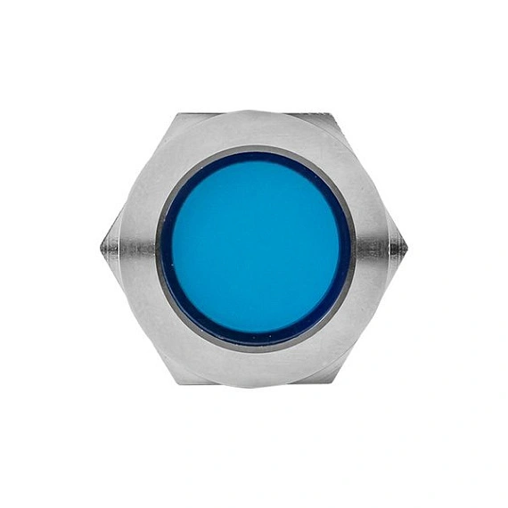 Лампа сигнальная EKF S-Pro67; D отверстия= 19 мм; цвет: Синий; Ue=230 В AC; IP67