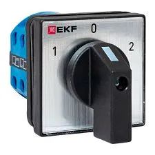 Переключатель кулачковый EKF; 3; полюсов 2; Iu=10 А; схема подключения 4; позиции: 1-0-2; IP65