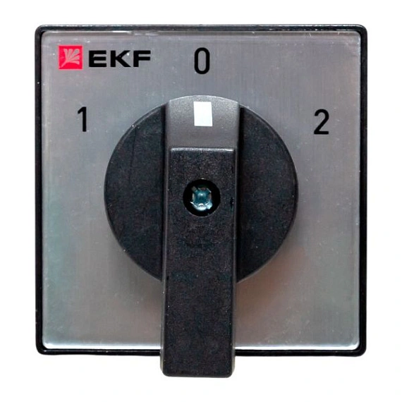 Переключатель кулачковый EKF; 3; полюсов 3; Iu=32 А; схема подключения 2; позиции: 1-0-2; IP65
