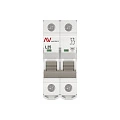 Автоматический выключатель EKF Averes, серия AV-6; I=25 А; хар-ка L; полюсов 2; отключение 6 кА