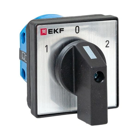 Переключатель кулачковый EKF; 3; полюсов 1; Iu=10 А; схема подключения 2; позиции: 1-0-2; IP20