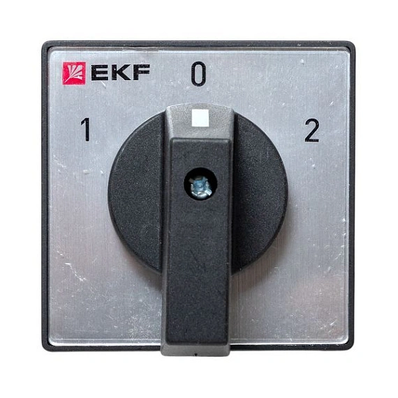 Переключатель кулачковый EKF; 3; полюсов 3; Iu=32 А; схема подключения 2; позиции: 1-0-2; IP20