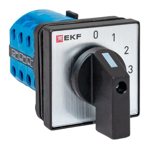 Переключатель кулачковый EKF; 4; полюсов 2; Iu=10 А; схема подключения 1; позиции: 0-1-2-3; IP65
