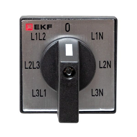 Переключатель кулачковый EKF; 7; полюсов 4; Iu=10 А; схема подключения 6; позиции: 0-L1N-L2N-L3N-L3L