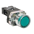 Кнопка EKF XB2; D отверстия= 22 мм; U=230 В; Зеленый; с подсветкой; возвратный; Плоская (-ий); IP40