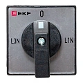 Переключатель кулачковый EKF; 4; полюсов 4; Iu=10 А; схема подключения 8; позиции: 0-L1N-L2N-L3N; IP