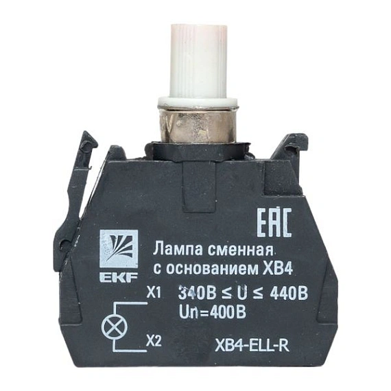 Лампа сменная EKF XB4; цвет: Красный; Ue=400 В AC