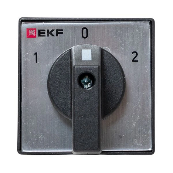 Переключатель кулачковый EKF; 3; полюсов 3; Iu=10 А; схема подключения 4; позиции: 1-0-2; IP20
