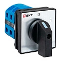 Переключатель кулачковый EKF; 2; полюсов 3; Iu=25 А; схема подключения 1; позиции: 0-1; IP65